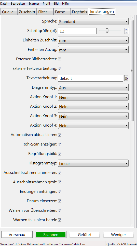 Vuescan6_Einstellungen
