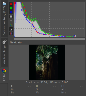 Histogramm mit RawTherapee 4.2.0