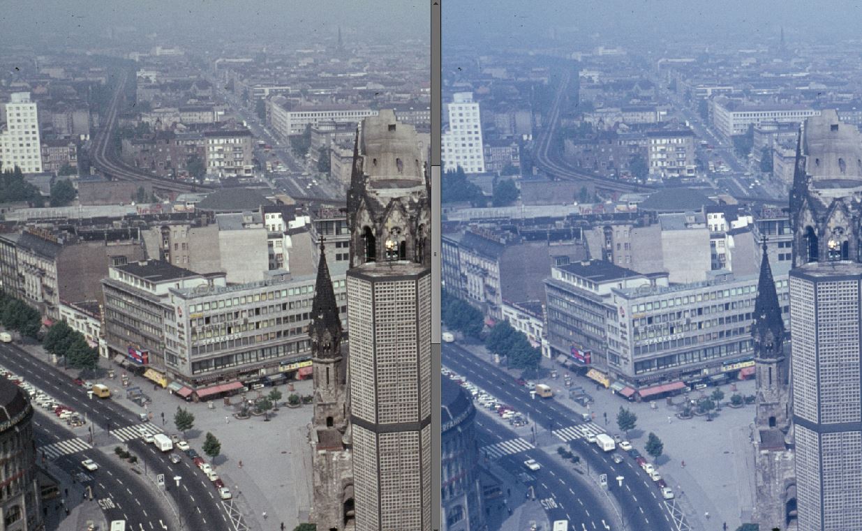 Links nach Änderung in Einstellungen-- auto, rechts Standardeinstellung